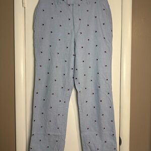 Tommy Hilfiger Sky Blue Patterned Trousers